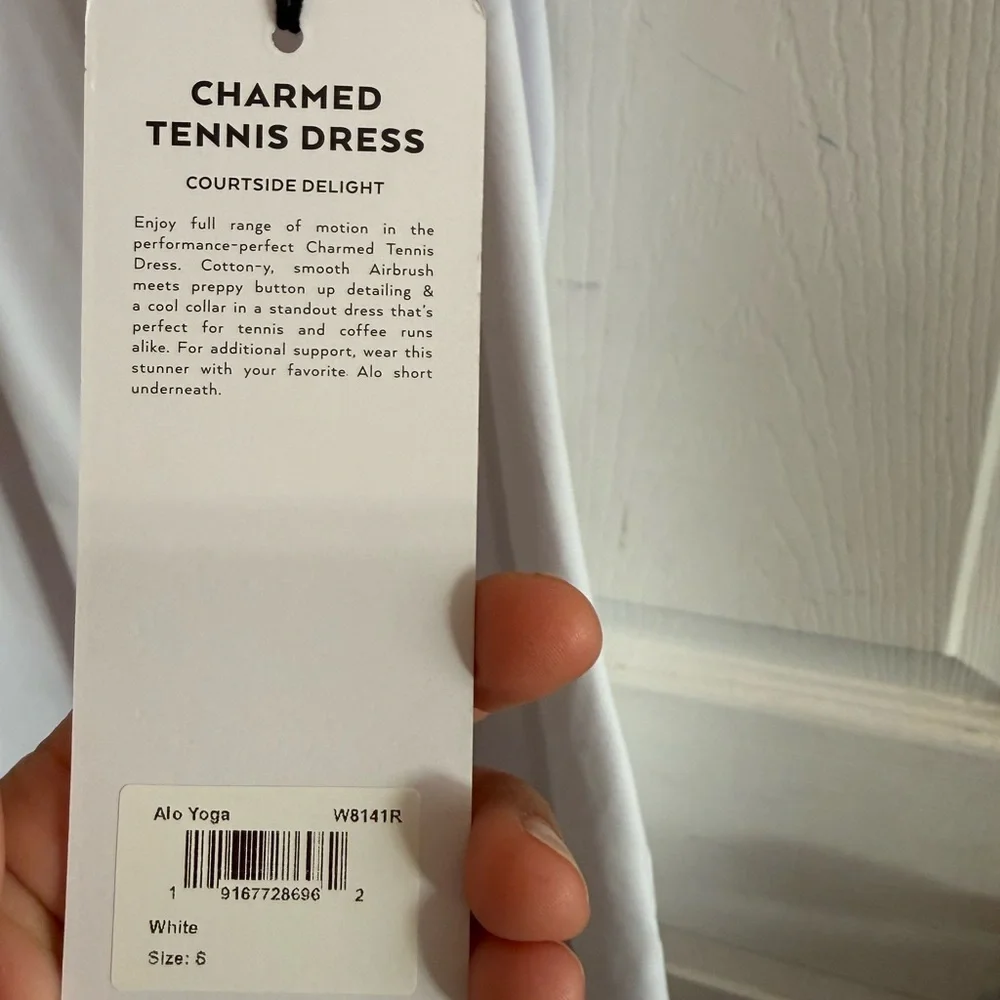 NWT ALO Yoga Charmed White Tennis Dress